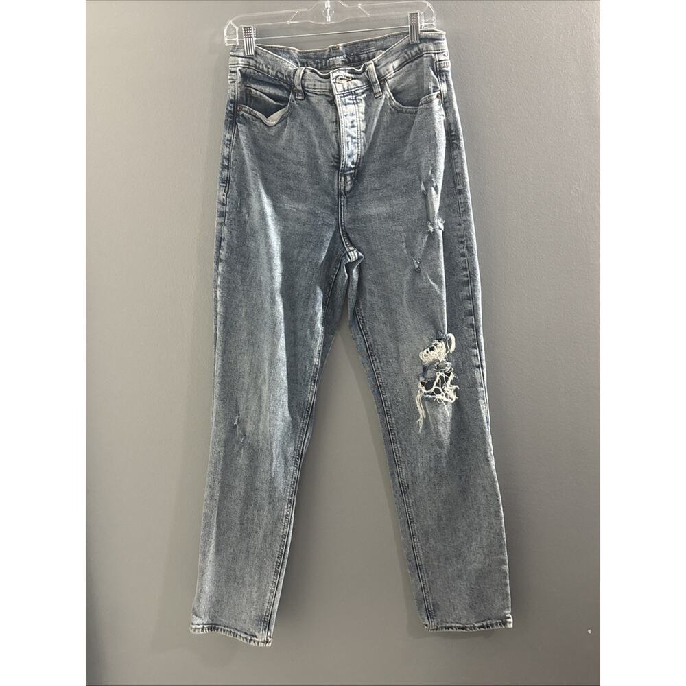 Old Navy Women's Straight Leg Jeans in Light Gray